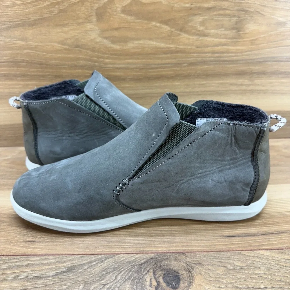 Olukai Womens Boots‎ Size 7.5 Gray Nubuck Comfort Slip On Sneakers HAWAI'ILOA